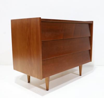 Florence Knoll Early Florence Knoll No 126 Louvered 3 Drawer Cabinet or Chest Late 1940s