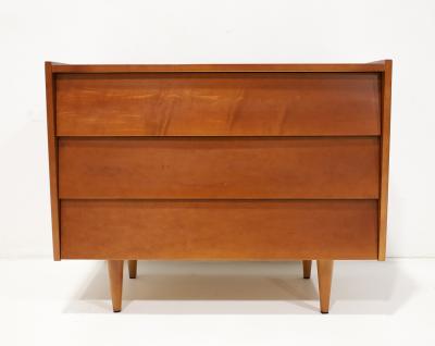 Florence Knoll Early Florence Knoll No 126 Louvered 3 Drawer Cabinet or Chest Late 1940s