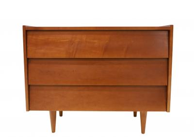 Florence Knoll Early Florence Knoll No 126 Louvered 3 Drawer Cabinet or Chest Late 1940s