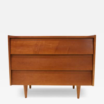Florence Knoll Early Florence Knoll No 126 Louvered 3 Drawer Cabinet or Chest Late 1940s