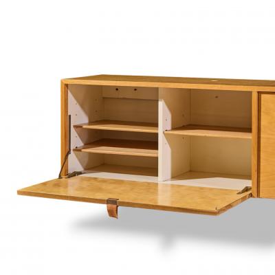 Florence Knoll Florence Knoll 121W Mid Century Birch Hanging Credenza