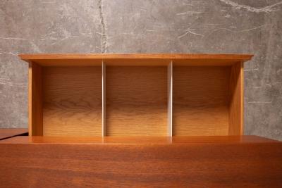 Florence Knoll Florence Knoll 6 Drawer Double Dresser in Teak with Satin Nickel Base 1960s