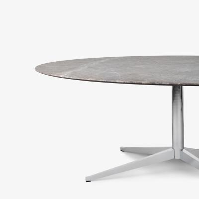 Florence Knoll Florence Knoll 78 Oval Dining Table in Gray Marble