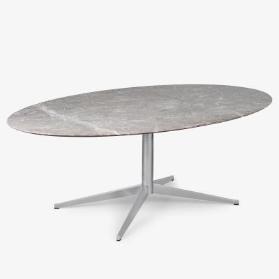 Florence Knoll Florence Knoll 78 Oval Dining Table in Gray Marble