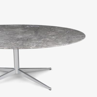 Florence Knoll Florence Knoll 78 Oval Dining Table in Gray Marble