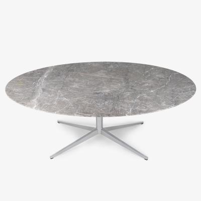 Florence Knoll Florence Knoll 78 Oval Dining Table in Gray Marble