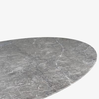 Florence Knoll Florence Knoll 78 Oval Dining Table in Gray Marble