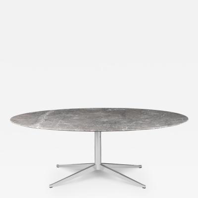 Florence Knoll Florence Knoll 78 Oval Dining Table in Gray Marble