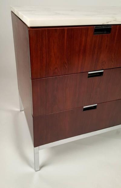 Florence Knoll Florence Knoll Brazilian Rosewood and Calcutta Marble Credenza