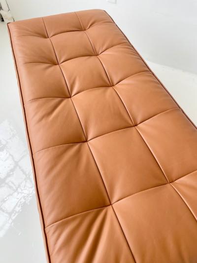Florence Knoll Florence Knoll Chrome and Walnut Leather Bench