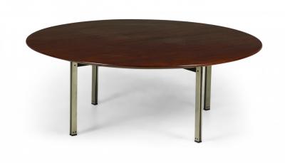 Florence Knoll Florence Knoll Circular Parallel Bar Cocktail Coffee Table