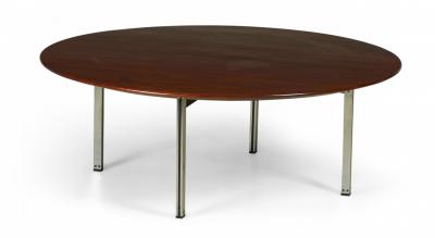 Florence Knoll Florence Knoll Circular Parallel Bar Cocktail Coffee Table