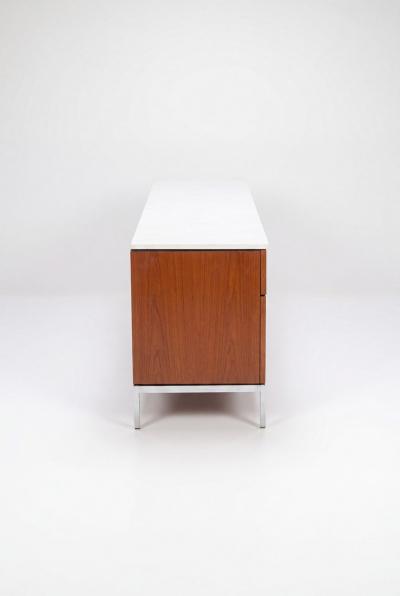 Florence Knoll Florence Knoll Eight Drawer Credenza Teakwood and Marble 1973