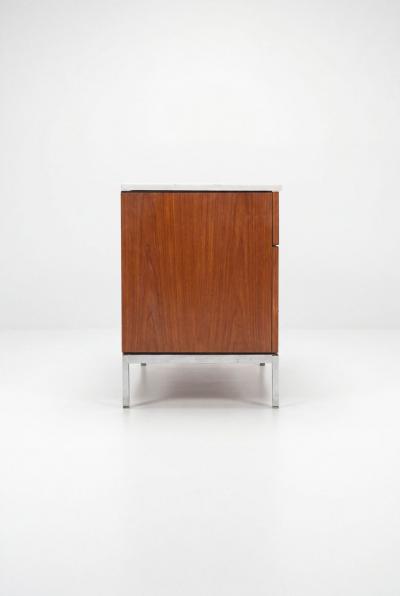 Florence Knoll Florence Knoll Eight Drawer Credenza Teakwood and Marble 1973
