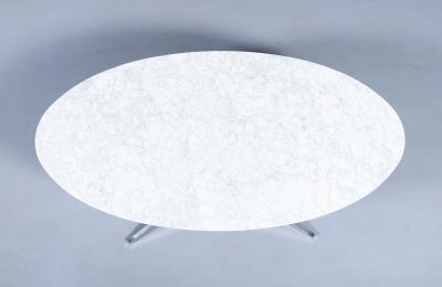 Florence Knoll Florence Knoll Italian Carrara Marble Chrome Dining Table or Desk