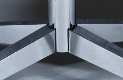 Florence Knoll Florence Knoll Italian Carrara Marble Chrome Dining Table or Desk