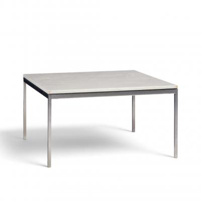 Florence Knoll Florence Knoll Mid Century Chrome and Marble Top Coffee Table