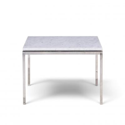 Florence Knoll Florence Knoll Mid Century Chrome and Marble Top Side Tables Pair