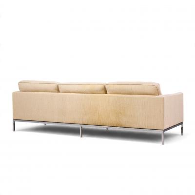Florence Knoll Florence Knoll Mid Century Relaxed Chrome Sofa