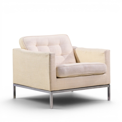 Florence Knoll Florence Knoll Mid Century Relaxed Cube Club Lounge Chairs Pair