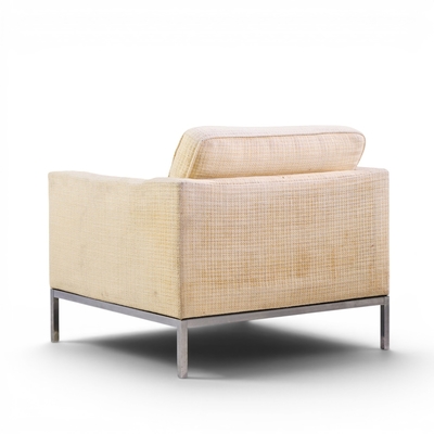Florence Knoll Florence Knoll Mid Century Relaxed Cube Club Lounge Chairs Pair
