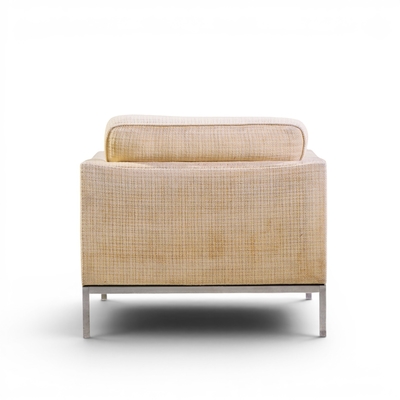 Florence Knoll Florence Knoll Mid Century Relaxed Cube Club Lounge Chairs Pair