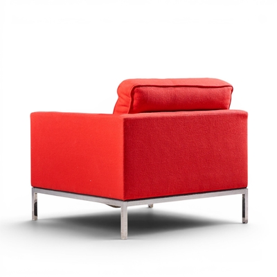 Florence Knoll Florence Knoll Mid Century Relaxed Cube Club Lounge Chairs Pair