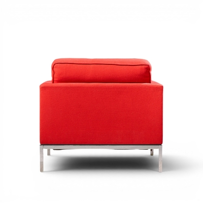 Florence Knoll Florence Knoll Mid Century Relaxed Cube Club Lounge Chairs Pair