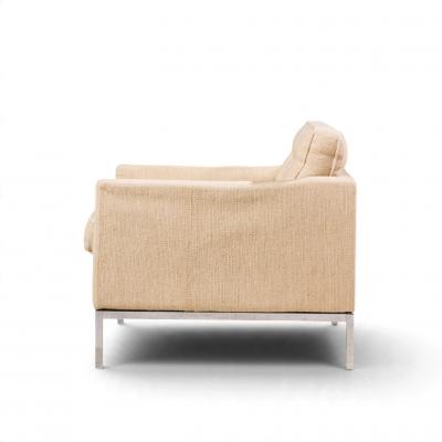 Florence Knoll Florence Knoll Mid Century Relaxed Cube Club Lounge Chairs Pair