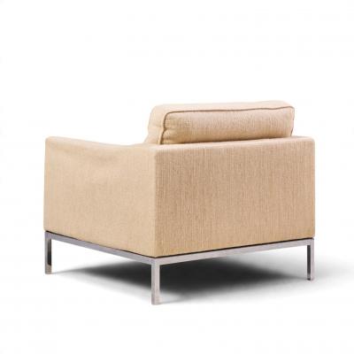 Florence Knoll Florence Knoll Mid Century Relaxed Cube Club Lounge Chairs Pair