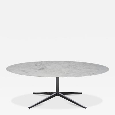 Florence Knoll Florence Knoll Mid Century Satin Oval Carrara Marble 78x48 Dining Table or Desk