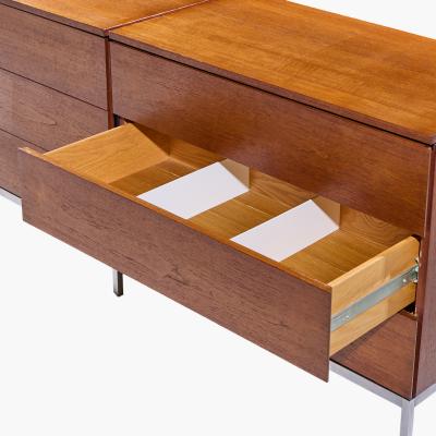 Florence Knoll Florence Knoll Mid Century Teak Triple Dresser