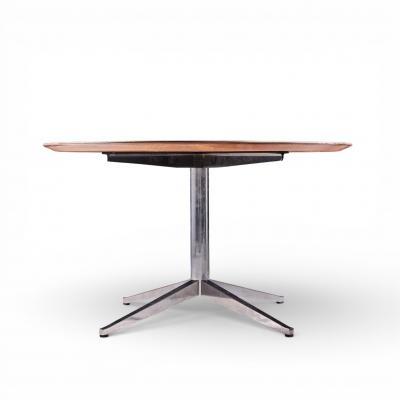 Florence Knoll Florence Knoll Mid Century Walnut and Chrome Dining Table