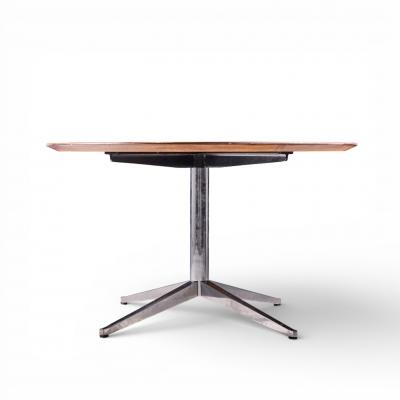 Florence Knoll Florence Knoll Mid Century Walnut and Chrome Dining Table