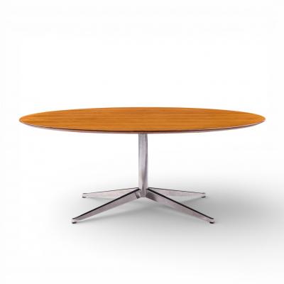 Florence Knoll Florence Knoll Mid Century Walnut and Chrome Dining Table