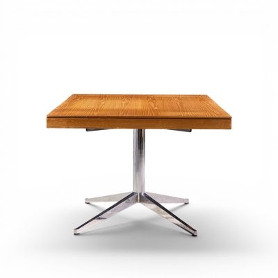Florence Knoll Florence Knoll Mid Century Walnut and Chrome Partner Desk