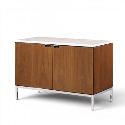 Florence Knoll Florence Knoll Mid Century Walnut and Marble Credenza