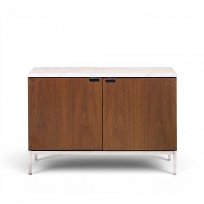 Florence Knoll Florence Knoll Mid Century Walnut and Marble Credenza