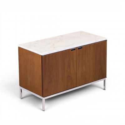 Florence Knoll Florence Knoll Mid Century Walnut and Marble Credenza