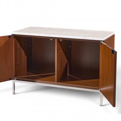 Florence Knoll Florence Knoll Mid Century Walnut and Marble Credenza