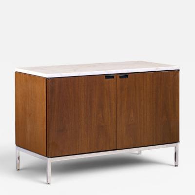 Florence Knoll Florence Knoll Mid Century Walnut and Marble Credenza