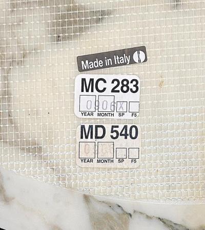 Florence Knoll Florence Knoll Oval Carrara Marble Dining Table Signed Stainless Steel Base