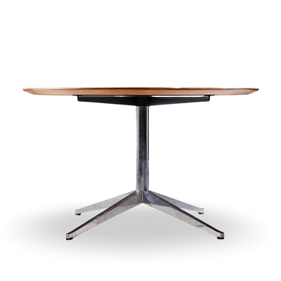 Florence Knoll Florence Knoll Oval Top Rosewood and Chrome Dining Table
