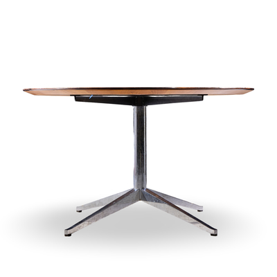 Florence Knoll Florence Knoll Oval Top Rosewood and Chrome Dining Table