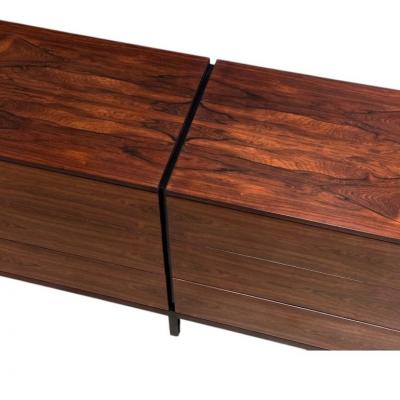 Florence Knoll Florence Knoll Rosewood 6 Drawer Double Dresser Chest 1960