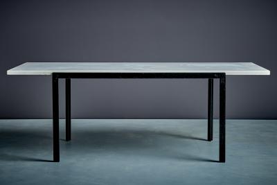 Florence Knoll Florence Knoll T Angle Coffee table with white Marble Top for Knoll