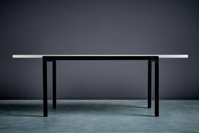 Florence Knoll Florence Knoll T Angle Coffee table with white Marble Top for Knoll