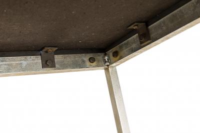 Florence Knoll Florence Knoll for Knoll Brown Fabric Upholstery and Chrome Museum Bench