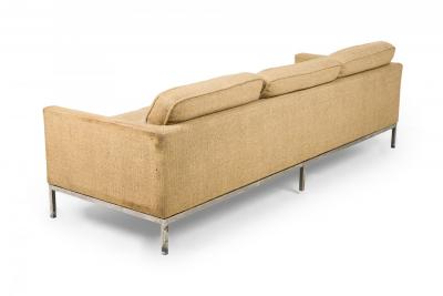 Florence Knoll Florence Knoll for Knoll International 3 Seated Beige Upholstered Sofa
