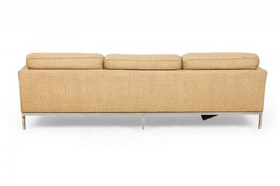 Florence Knoll Florence Knoll for Knoll International 3 Seated Beige Upholstered Sofa
